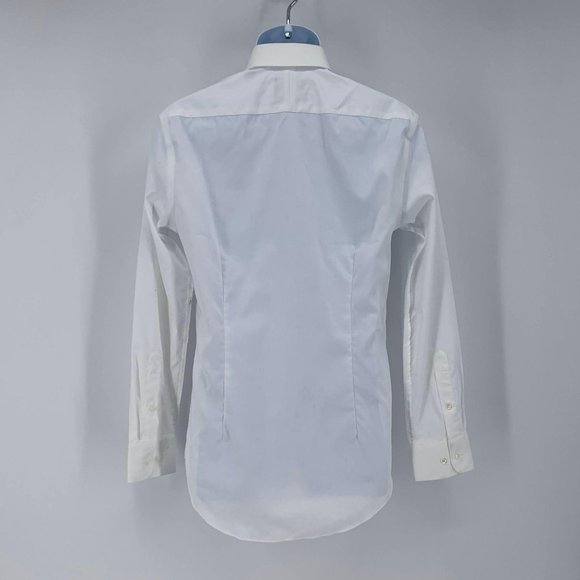 Nordstrom Men's Shop NWD Men's White Collared Button Down Shirt Size 15 - Picture 2 of 5